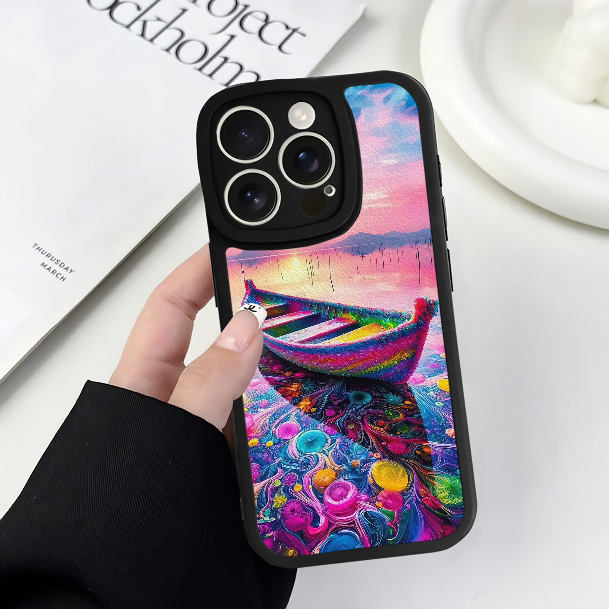 （画像用） ミッキーマウス Mickey Mouse 【iPhone 16シリーズ対応】シリコンスマホケース（レザー調） 材質：シリコン